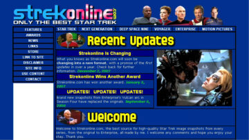Strekonline.com homepage in 2004